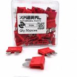 فیوز دوپایه اصلی  10 آمپر درجه یک ضد اشتعال مرال (MERAL) بسته 50 عددی