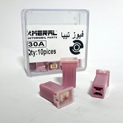 فیوز دوپایه تیبا ساینا ،کوئیک 30 آمپر درجه یک مرال MERAL  (10عددی )